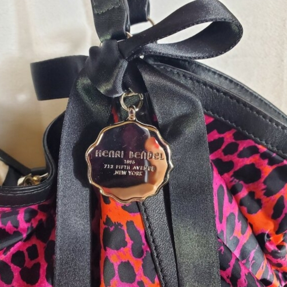 Henri Bendel NY Leopard Satin Satchel - Picture 4 of 6